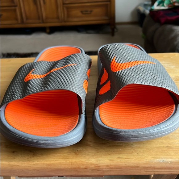Nike Other - Nike Orange and Gray Slide Sandals size 13